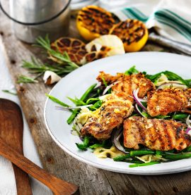 CITRONGRILLAD KYCKLINGLÅRFILÉ med sallad och färska bönor - Kronfågel