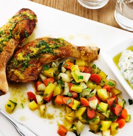 Citronstekt kycklingklubba i ugn