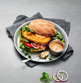 Hot Creole Kycklingburgare med jalapeño och bacon