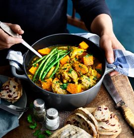 Kycklinggryta med sötpotatis och haricots verts