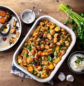 KYCKLINGLÅDA med rotfrukter och grönsaker - Kronfågel