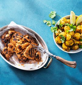 BBQ LÅRFILÉ BLACK GARLIC MED marockansk chermoulapotatis - Kronfågel