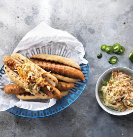 Kycklinggrillkorv Chorizo med BBQ coleslaw