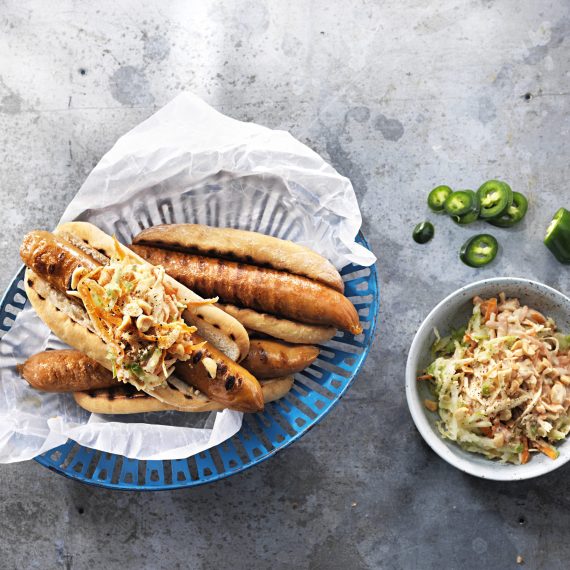 Kycklinggrillkorv Chorizo med BBQ coleslaw