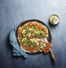 Kycklingfärspizza på libabröd