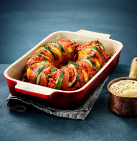 Kycklingmiddagskorv med zucchini & potatismos