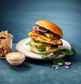 CHICKENBURGER med klyftpotatis - Kronfågel