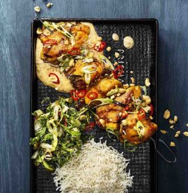 Kycklinglårfilé, sataysås och limeblad - Kronfågel