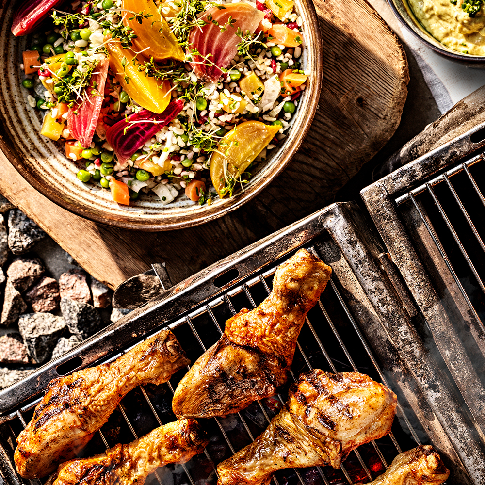 Kryddmarinerade_kycklingben med_bulgursallad_curryremoulad