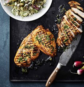 Stora gillfiléer Grillkrydda med dillpotatissallad