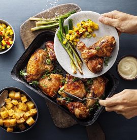 Smakrik kycklingpanna med lime och mangosalsa