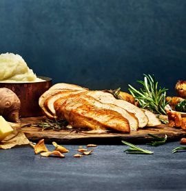 KYCKLINGFILÉ ROSMARIN & BRYNT SMÖR med variation på jordärtskocka - Kronfågel