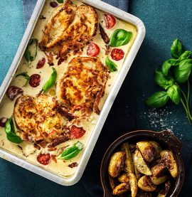 God, krämig gratäng med kycklingfilé