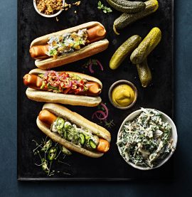 Toppings till kycklingkorv