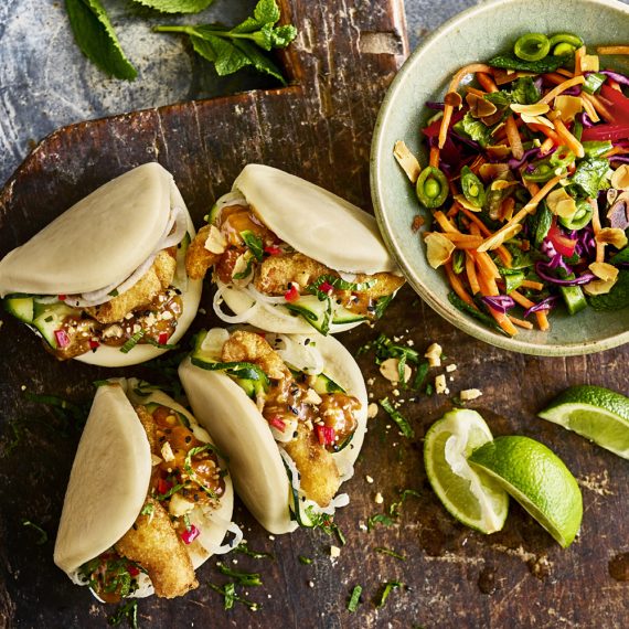 Chicken Satay bao bun