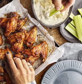 Buffalo Hot Wings med bluecheesedipp