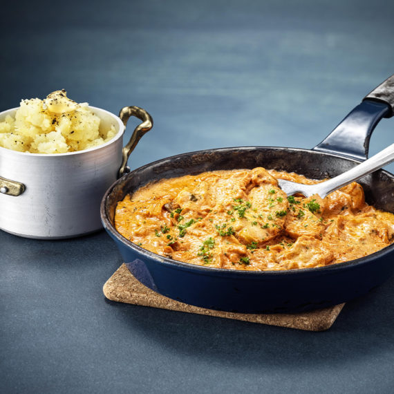 SNABB KYCKLINGSTROGANOFF med färdigstekt kyckling