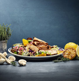 HÖSTSALLAD med KycklingSteak, äpple och blue cheese