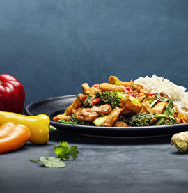 WOKAD KYCKLING MED broccoli och pak choi