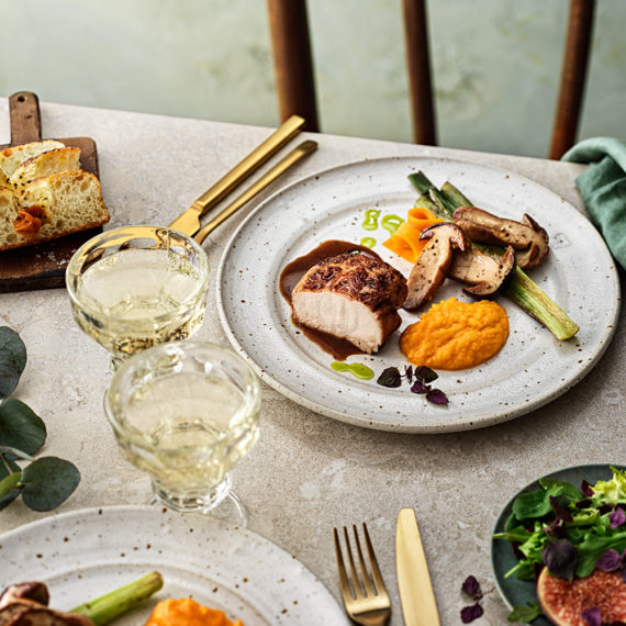 EKOLOGISKT KYCKLINGBRÖST med pumpapuré och karljohansvamp - Nyår