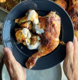 Rostad röd currykyckling i ugn