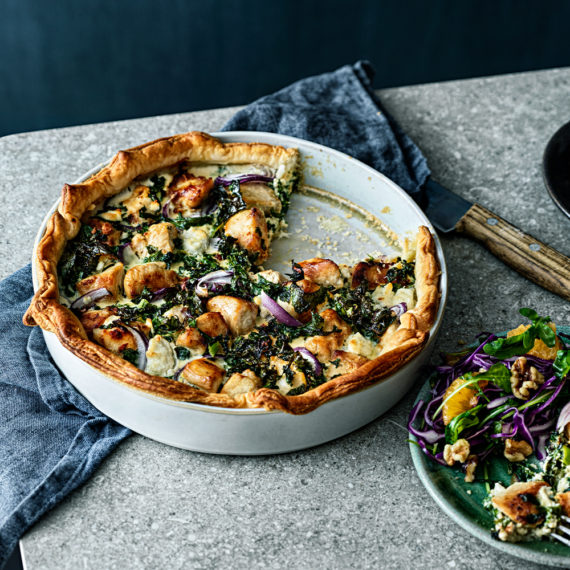 KYCKLINGPAJ GJORD PÅ DINKEL med curry, champinjoner och lök - Kronfågel