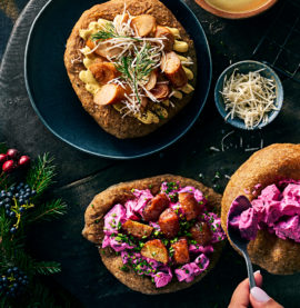 LANGOS MED kycklingköttbullar och kycklingprinskorvar - Kronfågel