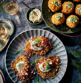 SNACKS PÅ kycklingkroketter och minirösti med kycklingköttbullar – Kronfågel