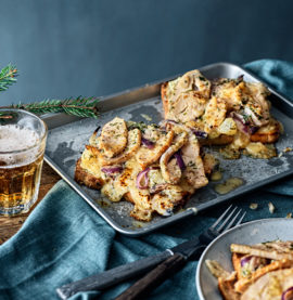 VARM MACKA med potatisröra toppad med kyckling